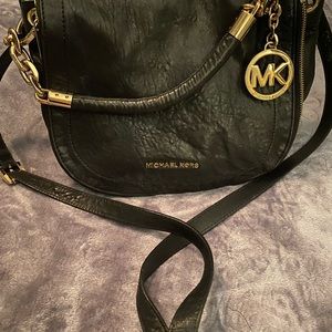 Michael Kors black leather purse